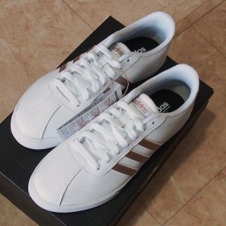 アディダス(adidas)のadidas 天然皮革 Courtset 23.5cm 新品 ホワイトスニーカー(スニーカー)