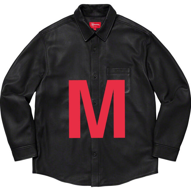 Supreme - Supreme Leather Shirt Black M レザーシャツ