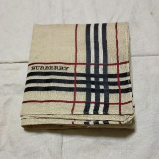 バーバリー(BURBERRY)のバーバリー　ハンカチ　チェック柄　美品　L(ハンカチ)