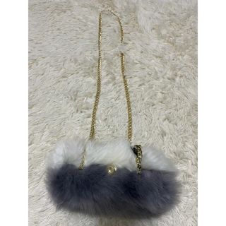 ザラ(ZARA)の新品未使用タグ付き ZARA ファー がま口ショルダー ポーチ チェーンバッグ(ショルダーバッグ)