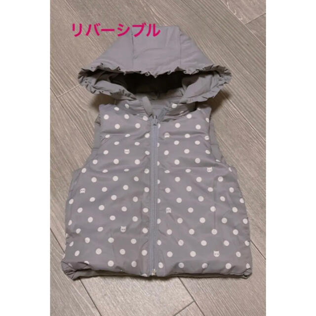 BeBe(ベベ)の新品　ダウンベスト　☆BeBe 100cm☆おまけ付き♪ キッズ/ベビー/マタニティのキッズ服女の子用(90cm~)(ジャケット/上着)の商品写真