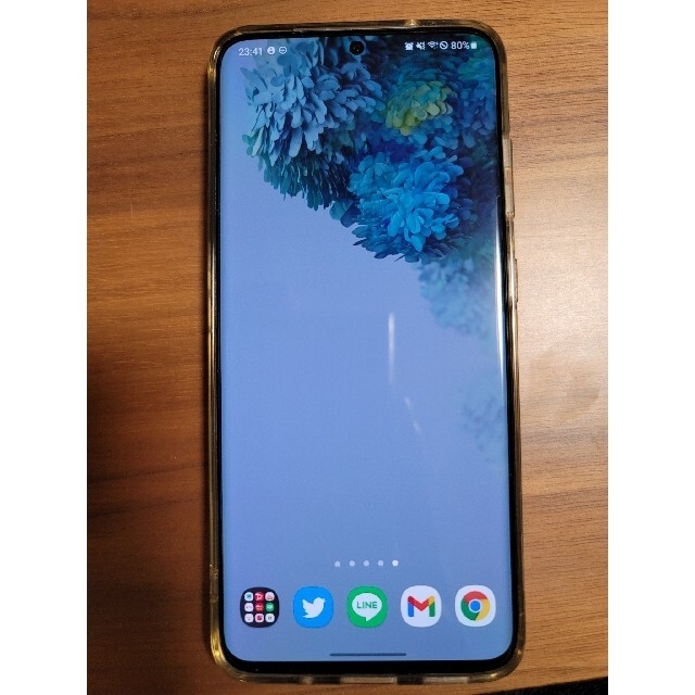 Galaxy(ギャラクシー)のSAMSUNG Galaxy S20 5G SCG01 au クラウドブルー スマホ/家電/カメラのスマートフォン/携帯電話(スマートフォン本体)の商品写真