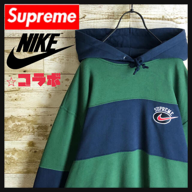 日本代理店正規品 NIKE supreme コラボ スウェット S ネイビー ナイキ