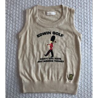 エドウィン(EDWIN)の【EDWIN GOLF】ニットベスト　S ベージュ(ウエア)