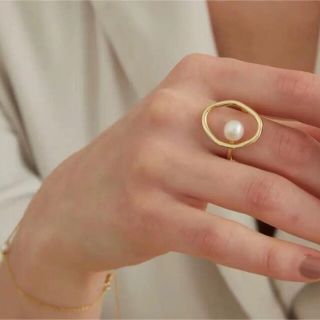 スタージュエリー(STAR JEWELRY)の【人気商品】新品インポート♡ゴールド パール リング 指輪(リング(指輪))