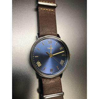 タイメックス(TIMEX)のTIMEX サウスビュー ネイビー×ブラウン(腕時計(アナログ))