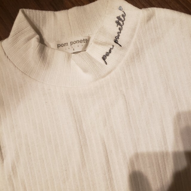 ポンポネットタグ付き開衿チェックシャツワンピー×リブTシャツセット160