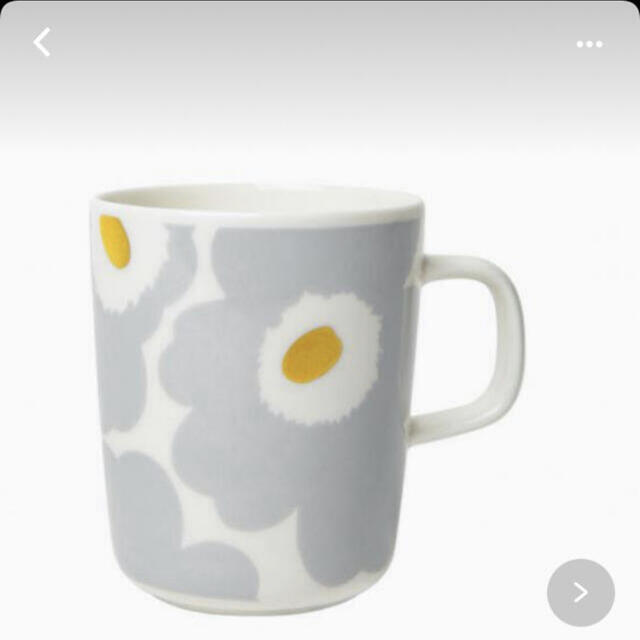 marimekko(マリメッコ)のお値下げ不可 新品　マリメッコ　ウニッコ　マグカップ　ホワイト×グレー×ゴールド インテリア/住まい/日用品のキッチン/食器(グラス/カップ)の商品写真