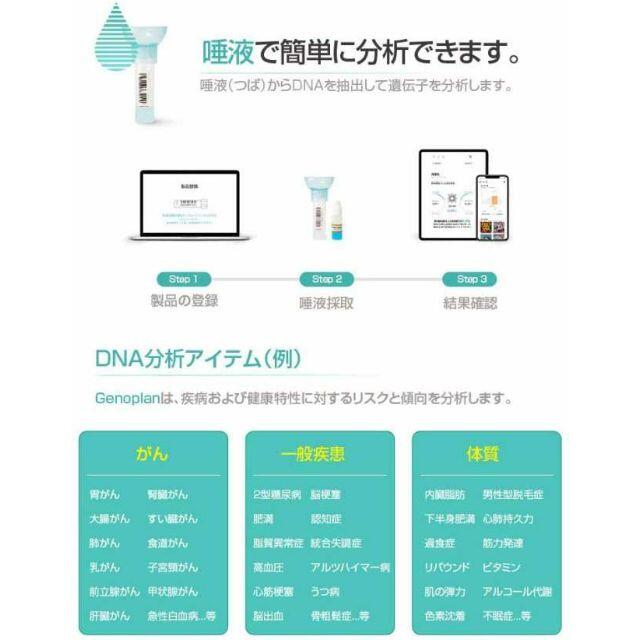 遺伝子検査キット　ジェノプラン　Genoplan コスメ/美容のコスメ/美容 その他(その他)の商品写真