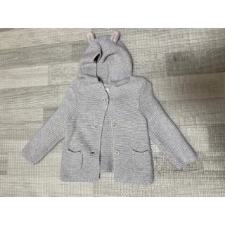 ベビーギャップ(babyGAP)のbaby GAP｜アウター｜グレー｜うさ耳｜美品｜70cm｜75cm(カーディガン/ボレロ)