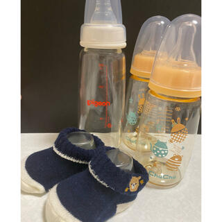 アカチャンホンポ(アカチャンホンポ)の新生児靴下 哺乳瓶3本セット(その他)