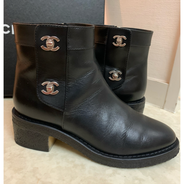 CHANEL ターンロック　ショート　ブーツ　size 37 1/2