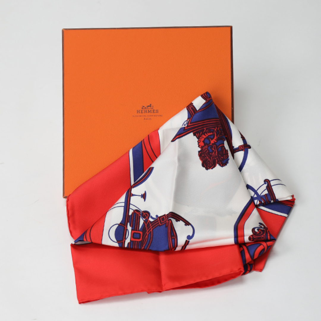 エルメス スカーフ レッド HERMES 馬車 スカーフ