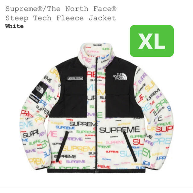 白 M シュプリーム Supreme North Face パーカー