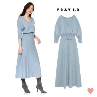 フレイアイディー(FRAY I.D)のFRAY I.D ♡ ウールカシミヤ ボタンフレアーワンピース(ロングワンピース/マキシワンピース)