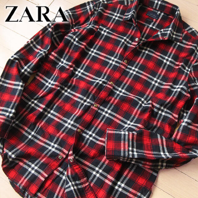 ZARA(ザラ)の超美品 (EUR)XL ザラ ZARA MAN メンズ 長袖チェック柄シャツ メンズのトップス(シャツ)の商品写真