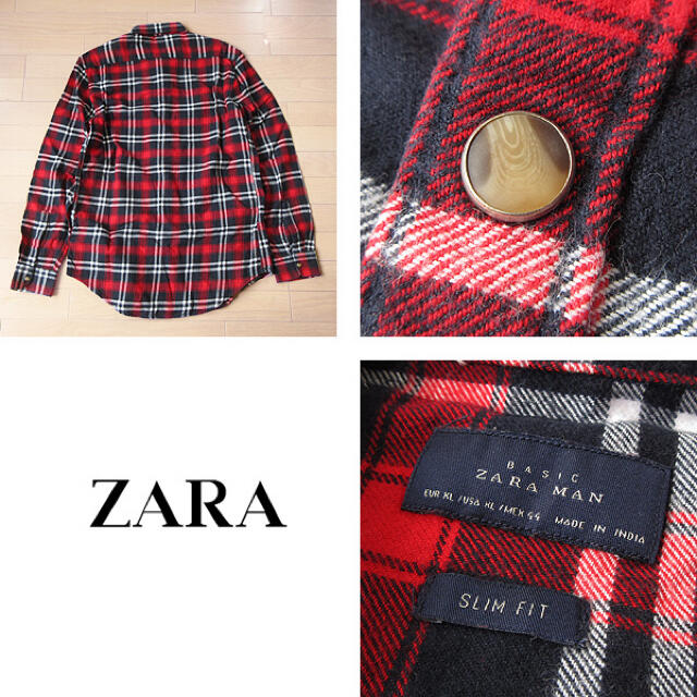 ZARA(ザラ)の超美品 (EUR)XL ザラ ZARA MAN メンズ 長袖チェック柄シャツ メンズのトップス(シャツ)の商品写真