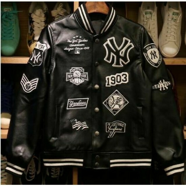 2XL】【新品】19,800円 豪華刺繍ワッペン MLB ヤンキース 2XL】【新品】19,800円 豪華刺繍ワッペン MLB ヤンキース