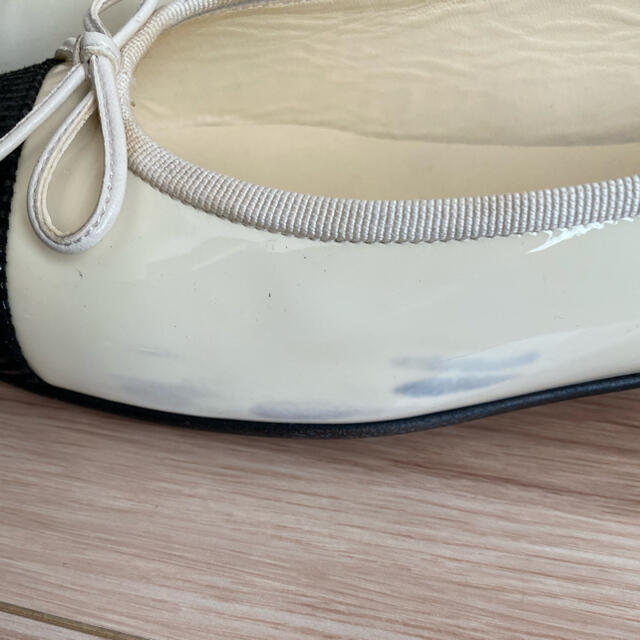CHANEL(シャネル)のシャネル　バレエシューズ　白✖️黒　36.5 正規店購入品 レディースの靴/シューズ(バレエシューズ)の商品写真