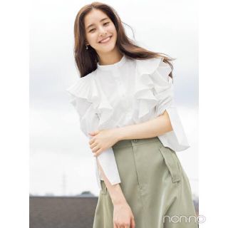 SNIDEL スタンドカラーフリルブラウス 新木優子さん着用 | tspea.org