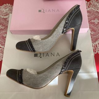 ダイアナ(DIANA)の美品【23.0】DIANAデニム生地パンプス(ハイヒール/パンプス)