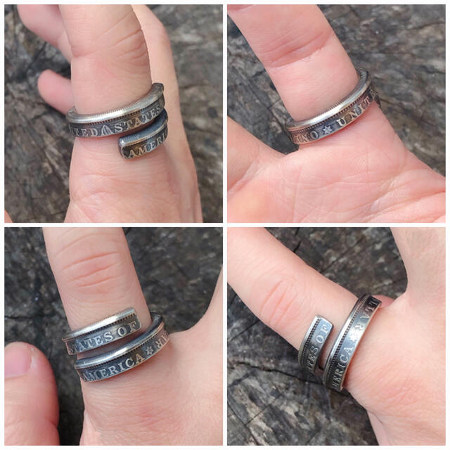 [銀貨アメリカモルガンダラー] コインリング コインアクセサリー 指輪 ハンドメイドのアクセサリー(リング)の商品写真