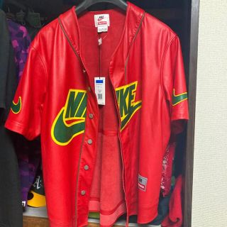 Supreme/Nike Leather Baseball Jersey