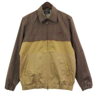 フレッドペリー(FRED PERRY)のフレッドペリー コーチ ジャケット 切替 チェック F2576 ブラウン XS(ブルゾン)