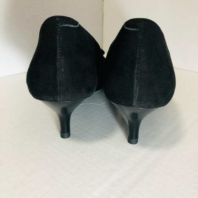美品 MouRINGUe ムラング ヒール 黒 スエードパンプス 23.5cm レディースの靴/シューズ(ハイヒール/パンプス)の商品写真