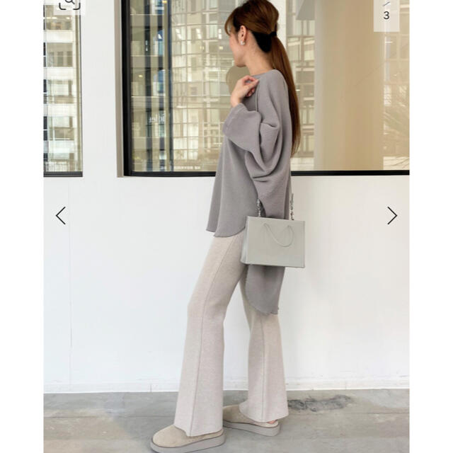 L'Appartement DEUXIEME CLASSE(アパルトモンドゥーズィエムクラス)の美品✨Flare Knit Pants  レディースのパンツ(その他)の商品写真
