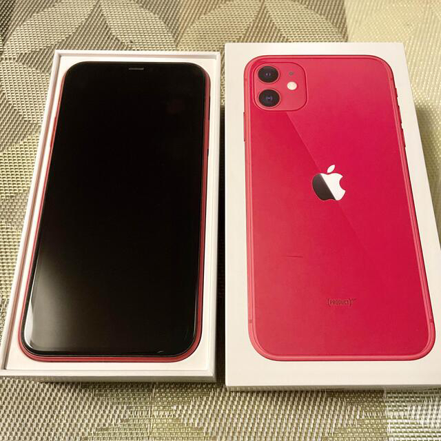 iPhone11 64GB PRODUCT Red 赤 SIMフリー 本体美品-