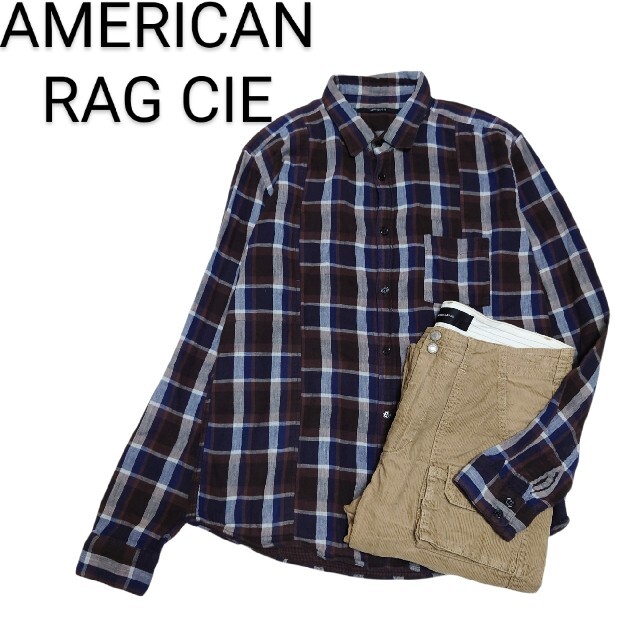 AMERICAN RAG CIE(アメリカンラグシー)のAMERICAN RAG CIE ネルシャツ、コーデュロイパンツ 2点セット レディースのトップス(シャツ/ブラウス(長袖/七分))の商品写真