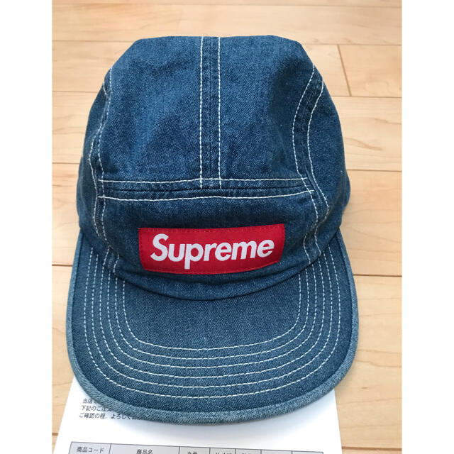 supreme stitch denim camp capキャップ