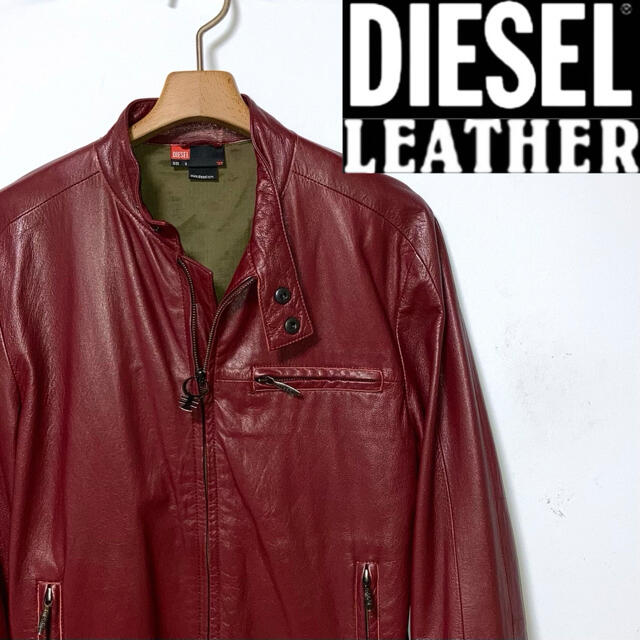 名品!DIESELディーゼル ラムレザー(羊革)シングルライダース 定価10万
