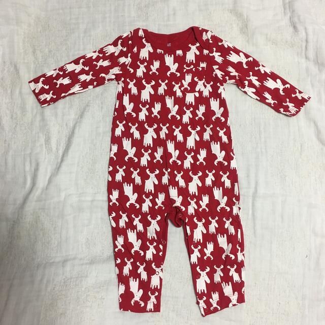 babyGAP(ベビーギャップ)のbabyGAPボディスーツ80cm　トナカイ柄クリスマスコスプレ風  キッズ/ベビー/マタニティのベビー服(~85cm)(ロンパース)の商品写真