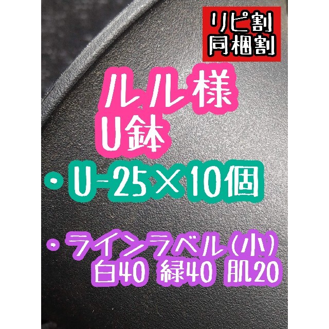 ルル様 U鉢 ラベル ハンドメイドのフラワー/ガーデン(プランター)の商品写真