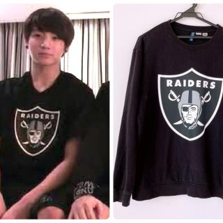 エイチアンドエム(H&M)のBTSグク着用♡RAIDERSトレーナー(Tシャツ/カットソー(七分/長袖))