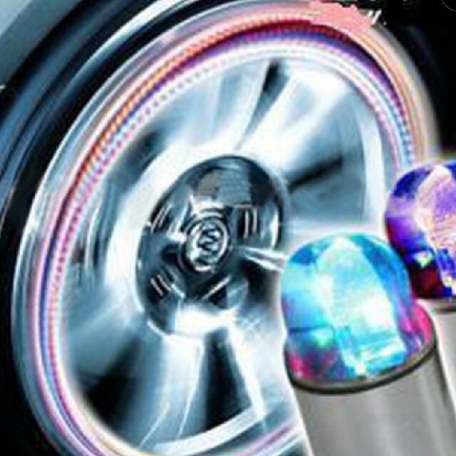 ４本セット　ＬＥＤホイールライト（車、バイク）　マルチカラー　ドレスアップ 照明 自動車/バイクの自動車(車外アクセサリ)の商品写真