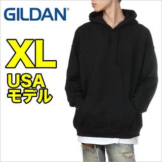 ギルタン(GILDAN)の【新品】ギルダン パーカー XL 黒 スウェット 無地 メンズ(パーカー)