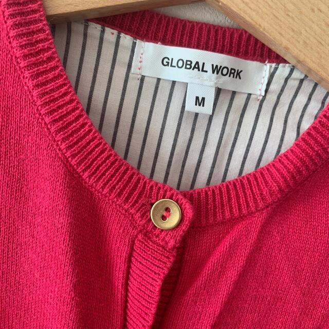 GLOBAL WORK(グローバルワーク)のグローバルワーク　キッズ　カーディガン　Mサイズ キッズ/ベビー/マタニティのキッズ服女の子用(90cm~)(カーディガン)の商品写真