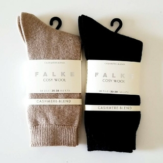 ユナイテッドアローズ(UNITED ARROWS)の新品☆FALKE COSY WOOL カシミヤ ファルケ 靴下 2足セット(ソックス)