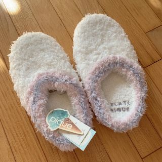 ジェラートピケ(gelato pique)の専用★タグ付き  新品☆ジェラートピケ  ボーダー  ルームシューズ♡ホワイト(ルームウェア)