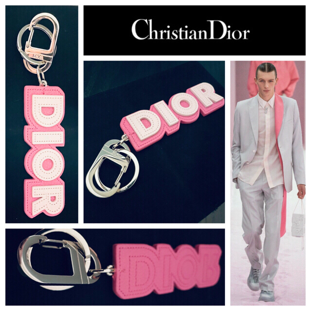 【★BTS着用/美品★】DIOR MEN Key Ring Pink