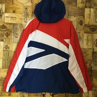 リーボック(Reebok)のリーボック　ヴィンテージ　旧タグ　90s デカロゴ　ナイロンパーカー　フルジップ(ナイロンジャケット)