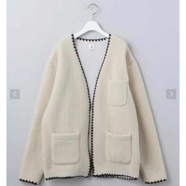 〈6 ROKU〉BOA SHELL STICH CARDIGAN/カーディガン