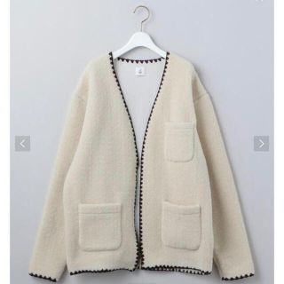 ビューティアンドユースユナイテッドアローズ(BEAUTY&YOUTH UNITED ARROWS)の〈6 ROKU〉BOA SHELL STICH CARDIGAN/カーディガン (カーディガン)