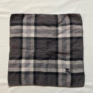 バーバリー(BURBERRY)のバーバリー　タオルハンカチ　中古品　グレーチェック　#1226(ハンカチ)