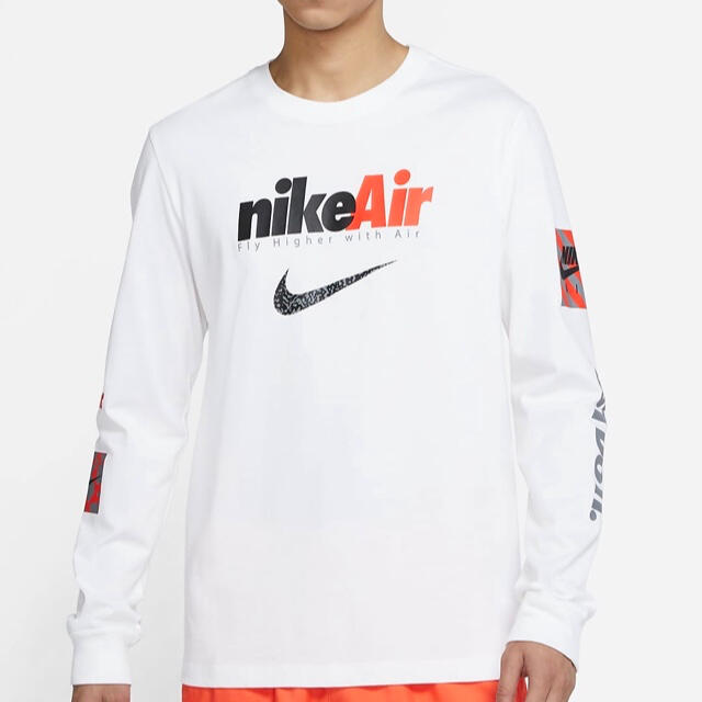 NIKE(ナイキ)の新品 M NIKE ナイキ エア ロンT 長袖Tシャツ 白 M メンズのトップス(Tシャツ/カットソー(七分/長袖))の商品写真