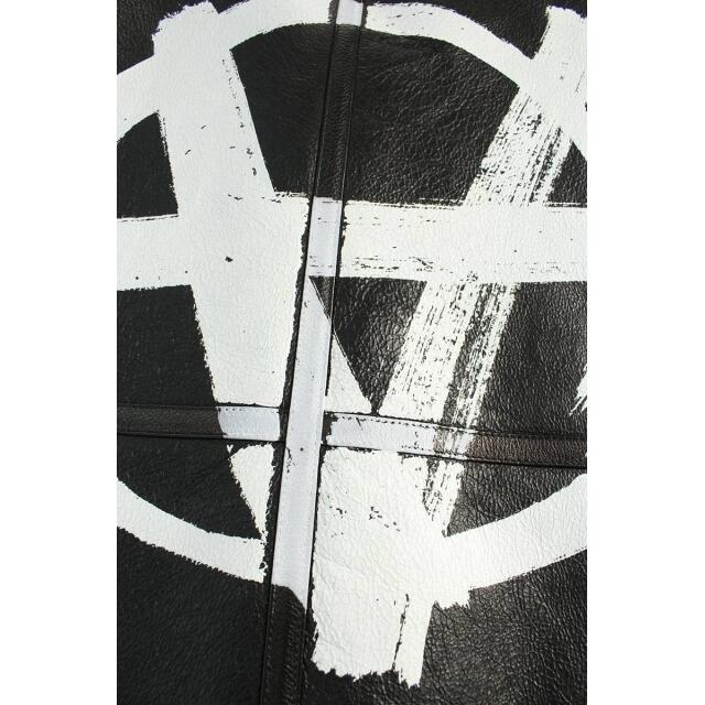 ヴェトモン アナーキープリント オーバーサイズムートンレザージャケット XS メンズのジャケット/アウター(レザージャケット)の商品写真