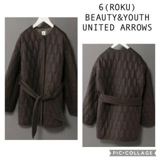 ビューティアンドユースユナイテッドアローズ(BEAUTY&YOUTH UNITED ARROWS)の6(ROKU) BEAUTY&YOUTH キルティング コート 36 カーキ(ノーカラージャケット)